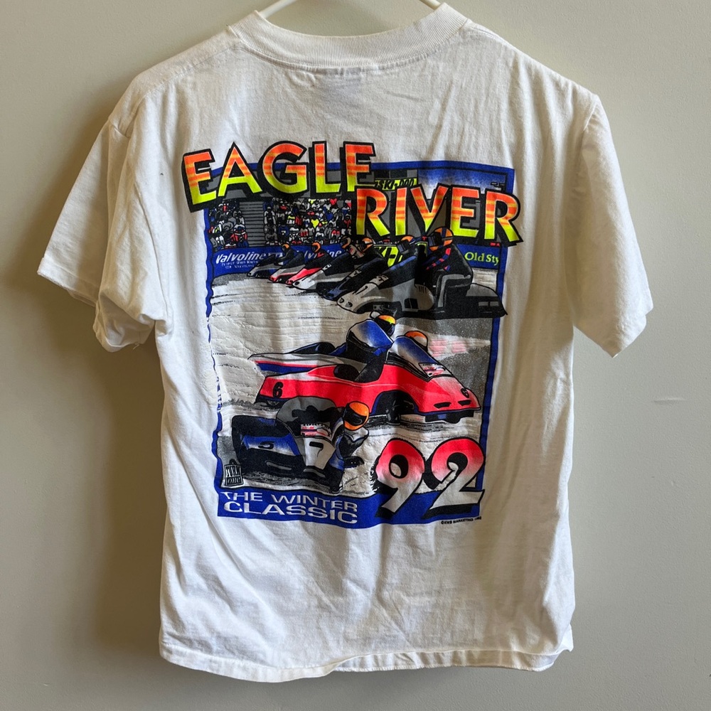 Vintage 90’s Turn One Snowmobile Racing T-Shirt